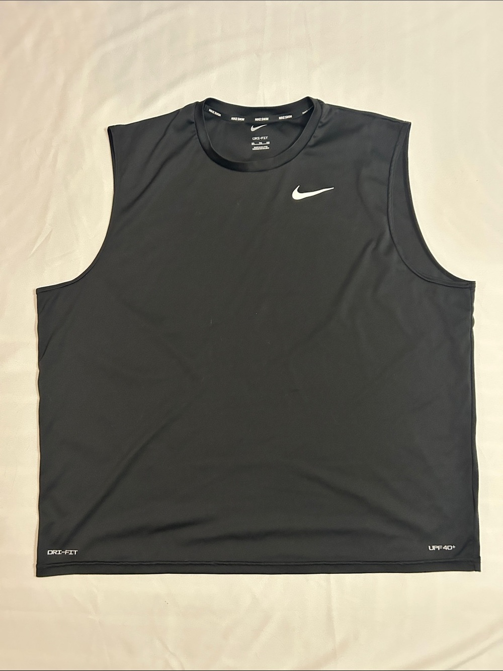 Nike Swim Black Sleeveless Dri-FIT Athletic Tank Top XXL UPF 40+